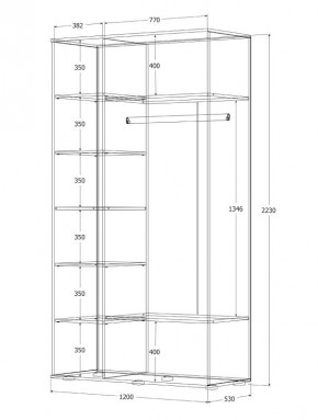 Шкаф Норден 1200 (Белый текстурный) в Красноуральске - krasnouralsk.mebel24.online | фото 3