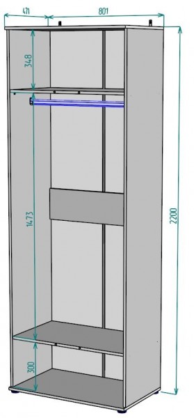 Шкаф Ольга H58 в Красноуральске - krasnouralsk.mebel24.online | фото 2