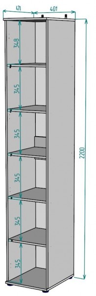 Шкаф Ольга H59 в Красноуральске - krasnouralsk.mebel24.online | фото 2