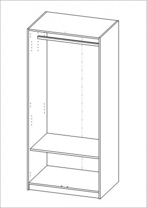 Шкаф ОРИОН двухдверный, цвет Дуб Венге в Красноуральске - krasnouralsk.mebel24.online | фото 2