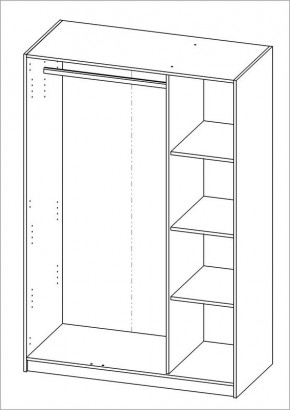 Шкаф ОРИОН трехдверный, цвет Дуб Венге в Красноуральске - krasnouralsk.mebel24.online | фото 3