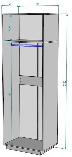 Шкаф "Аврора (H37)" в Красноуральске - krasnouralsk.mebel24.online | фото 2