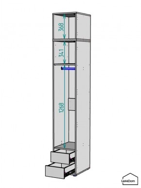 Шкаф с антресолью Linnea MHR-1A-3 2450х400х510 (Белый-М 11.1.1) в Красноуральске - krasnouralsk.mebel24.online | фото 3