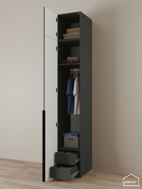 Шкаф с антресолью Linnea MHR-1A-3 2450х400х510 (Графит-М 11.1.25) в Красноуральске - krasnouralsk.mebel24.online | фото 5