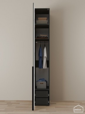 Шкаф с антресолью Linnea MHR-1A-3 2450х400х510 (Графит-М 11.1.25) в Красноуральске - krasnouralsk.mebel24.online | фото 6
