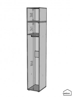 Шкаф с антресолью Linnea MHR-1POA-1 2450х400х510 (Белый-М 11.1.2) в Красноуральске - krasnouralsk.mebel24.online | фото 3
