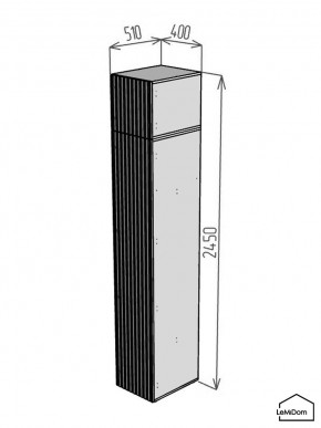 Шкаф с антресолью Linnea MHR-1POA-2 2450х400х510 (Белый-М 11.1.2) в Красноуральске - krasnouralsk.mebel24.online | фото 2