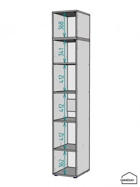 Шкаф с антресолью Linnea MHR-1POA-2 2450х400х510 (Белый-М 11.1.2) в Красноуральске - krasnouralsk.mebel24.online | фото 3