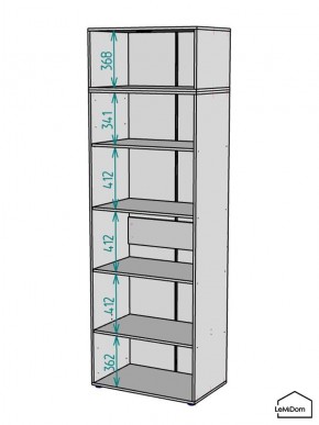 Шкаф с антресолью Linnea MHR-2A-2 2450х800х510 (Белый-М 11.1.1) в Красноуральске - krasnouralsk.mebel24.online | фото 3