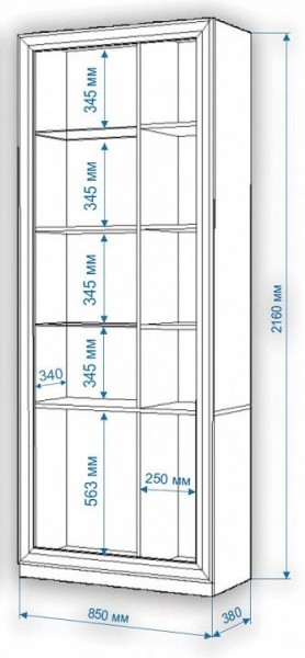 Шкаф-витрина Нобиле ШВтВ-ФСД-БЯН в Красноуральске - krasnouralsk.mebel24.online | фото 3