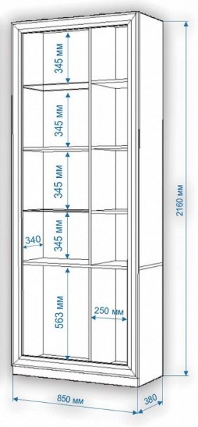 Шкаф-витрина Нобиле ШВтВ-ФСД-ФГК в Красноуральске - krasnouralsk.mebel24.online | фото 3