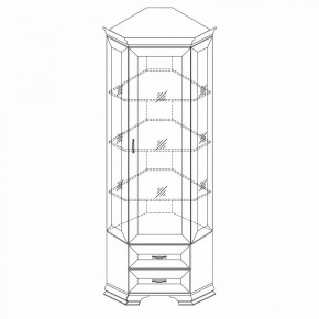 Шкаф-витрина угловой Сиена в Красноуральске - krasnouralsk.mebel24.online | фото 2
