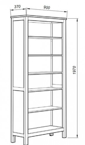 Стеллаж 00 Кантри, массив сосны, цвет белый в Красноуральске - krasnouralsk.mebel24.online | фото 3