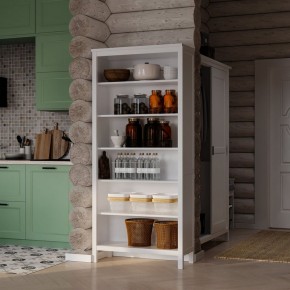 Стеллаж 00 Кантри, массив сосны, цвет белый в Красноуральске - krasnouralsk.mebel24.online | фото 4
