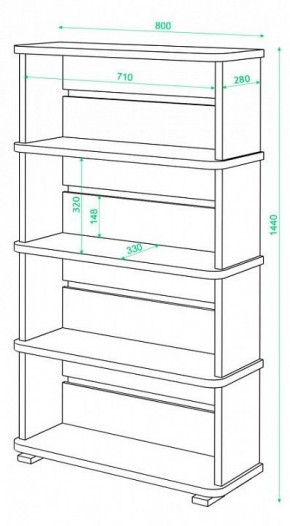 Стеллаж Б-25/4 в Красноуральске - krasnouralsk.mebel24.online | фото 2