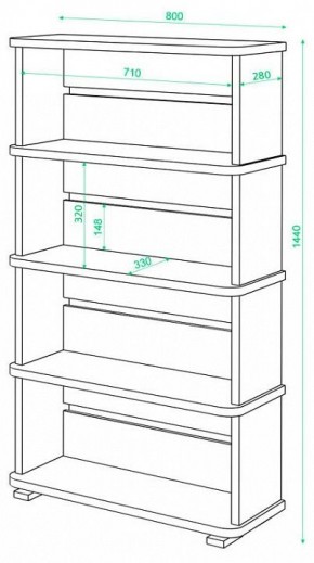 Стеллаж Домино СБ-25/4 в Красноуральске - krasnouralsk.mebel24.online | фото 2