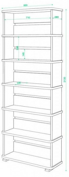 Стеллаж Домино СБ-25/6 в Красноуральске - krasnouralsk.mebel24.online | фото 2