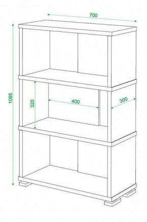 Стеллаж книжный Домино нельсон СБ-10_3 в Красноуральске - krasnouralsk.mebel24.online | фото 3