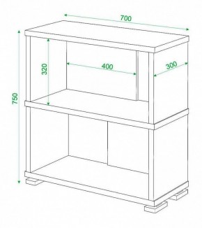 Стеллаж книжный Домино СБ-10_2 в Красноуральске - krasnouralsk.mebel24.online | фото 3