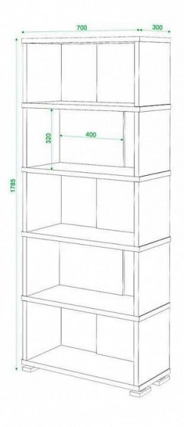 Стеллаж книжный Домино СБ-10_5 в Красноуральске - krasnouralsk.mebel24.online | фото 3