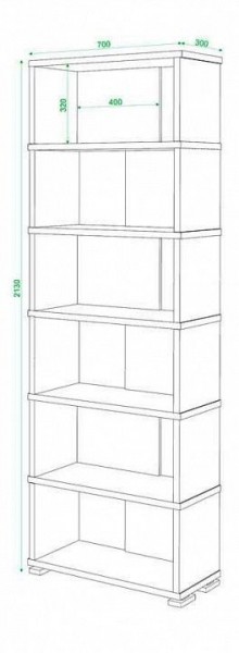 Стеллаж книжный Домино СБ-10_6 в Красноуральске - krasnouralsk.mebel24.online | фото 2