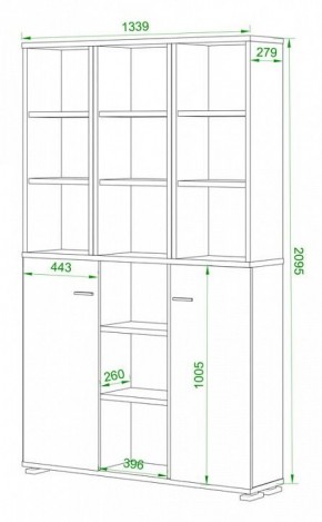 Стеллаж комбинированный Домино нельсон ПУ-40-6 в Красноуральске - krasnouralsk.mebel24.online | фото 2