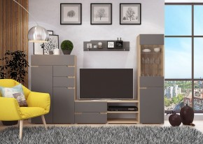 Стенка АНТАЛИЯ 1 (Сонома/Графит софт) в Красноуральске - krasnouralsk.mebel24.online | фото 3