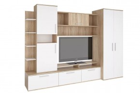 Стенка Денвер (СТЛ.151.01) Дуб сонома/Белый в Красноуральске - krasnouralsk.mebel24.online | фото