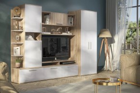 Стенка Денвер (СТЛ.151.01) Дуб сонома/Белый в Красноуральске - krasnouralsk.mebel24.online | фото 3