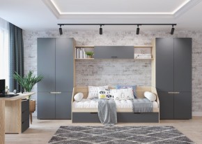 Стол 1200/3 ящика АНТАЛИЯ (Сонома/Графит софт) в Красноуральске - krasnouralsk.mebel24.online | фото 2