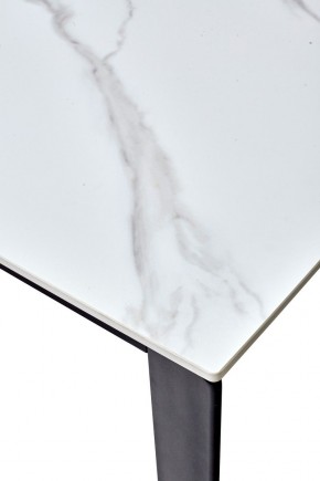 Стол CORNER 120 MATT WHITE MARBLE SOLID CERAMIC / BLACK, ®DISAUR в Красноуральске - krasnouralsk.mebel24.online | фото 3