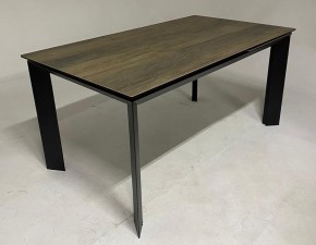 Стол CREMONA 140 KL-61 под дерево, итальянская керамика/ черный каркас, ®DISAUR в Красноуральске - krasnouralsk.mebel24.online | фото 2