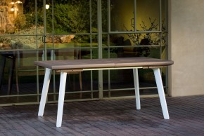 Стол Гармония раздвижной (Harmony Extendable) белый-капучино в Красноуральске - krasnouralsk.mebel24.online | фото 1