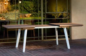 Стол Гармония раздвижной (Harmony Extendable) белый-капучино в Красноуральске - krasnouralsk.mebel24.online | фото 3