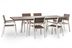 Стол Гармония раздвижной (Harmony Extendable) белый-капучино в Красноуральске - krasnouralsk.mebel24.online | фото 6