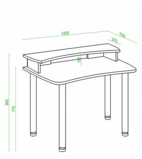 Стол компьютерный Домино Лайт СКЛ-Софт120МО+НКИЛ120 в Красноуральске - krasnouralsk.mebel24.online | фото 2