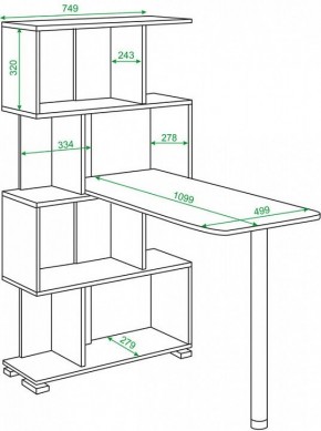 Стол компьютерный Домино нельсон СЛ-5-4СТ в Красноуральске - krasnouralsk.mebel24.online | фото 2