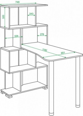 Стол компьютерный Домино СЛ-5-4СТ-2+БД+БЯ в Красноуральске - krasnouralsk.mebel24.online | фото 2