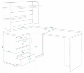 Стол компьютерный Домино СР-145 в Красноуральске - krasnouralsk.mebel24.online | фото 2