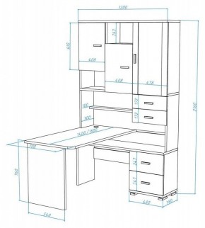 Стол компьютерный Домино СР-620/140 в Красноуральске - krasnouralsk.mebel24.online | фото 2