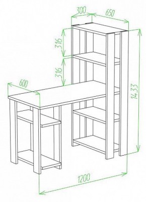 Стол компьютерный Slim СТН-145/120 в Красноуральске - krasnouralsk.mebel24.online | фото 2