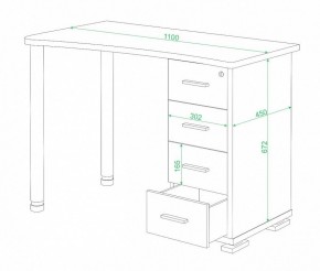 Стол письменный Домино СКМ-50 в Красноуральске - krasnouralsk.mebel24.online | фото 2