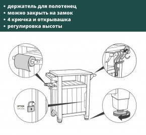 Столик для барбекю 105л (Unity 105L) коричневый в Красноуральске - krasnouralsk.mebel24.online | фото 5
