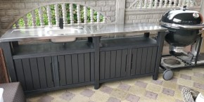 Столик для барбекю 415 Л (Unity Chef 415 L) графит в Красноуральске - krasnouralsk.mebel24.online | фото 1