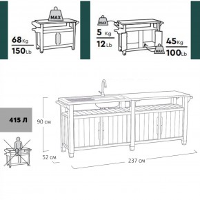 Столик для барбекю 415 Л (Unity Chef 415 L) графит в Красноуральске - krasnouralsk.mebel24.online | фото 2