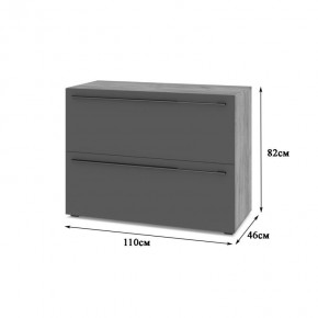 СТОУН С81 Комод (золотой дуб/графит) в Красноуральске - krasnouralsk.mebel24.online | фото 2