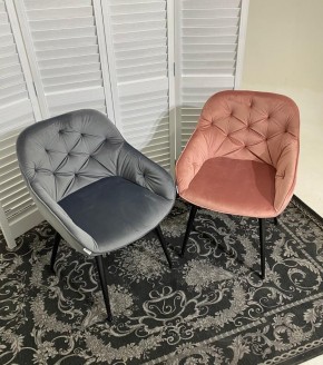 Стул BREEZE BLUVEL-14 GREY, велюр / черный каркас М-City в Красноуральске - krasnouralsk.mebel24.online | фото 3