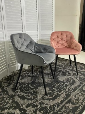 Стул BREEZE BLUVEL-14 GREY, велюр / черный каркас М-City в Красноуральске - krasnouralsk.mebel24.online | фото 4
