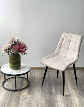 Стул CHIC HE622-01/ HE622-05 топленое молоко, ткань/ черный каркас М-City в Красноуральске - krasnouralsk.mebel24.online | фото 3