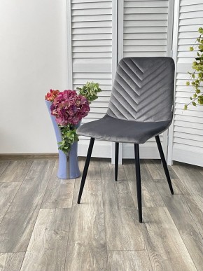 Стул DUKE BLUVEL-14 GREY, велюр / черный каркас М-City в Красноуральске - krasnouralsk.mebel24.online | фото 4